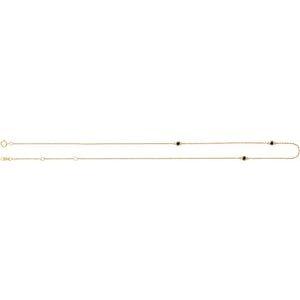 14K Yellow Natural Black Diamond 3-Station 16-18" Necklace - Whitestone Jewellery