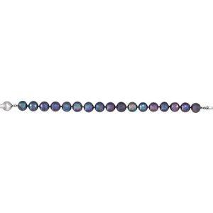 Sterling Silver Black Pearl Bracelet