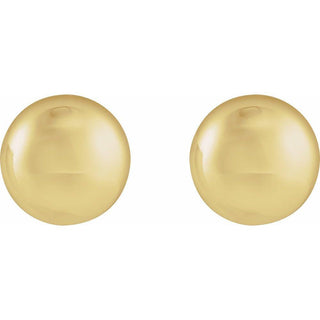 14K Domed Stud Earrings