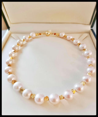Bella Handmade Chunky Choker Pearl Necklace - Whitestone Jewellery