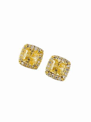 Citrine Gemstone Stud Earrings - Whitestone Jewellery