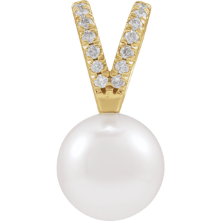 Venus Akoya Pearl & Natural Diamond Pendant