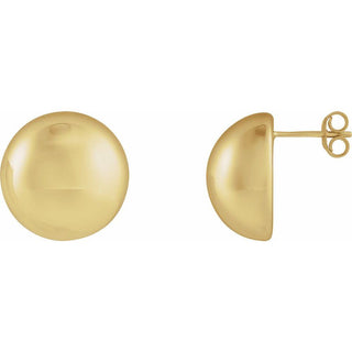14K Domed Stud Earrings