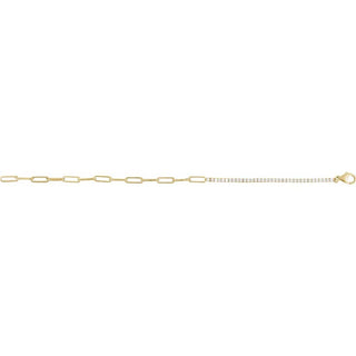 14K Natural Diamond Line Bracelet