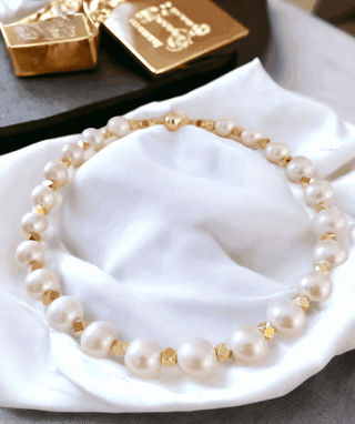 Bella Handmade Chunky Choker Pearl Necklace - Whitestone Jewellery