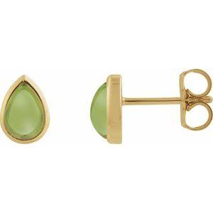 Natural Peridot Pear-shaped Earrings