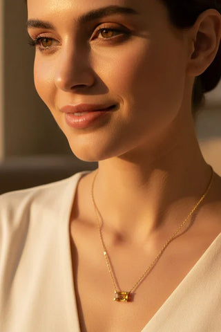 14K Yellow Citrine Necklace – Natural Lifestyle