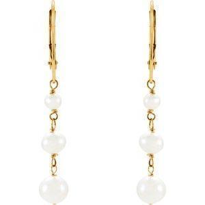 Three-Stone Pearl Earrings - Whitestone Jewellery