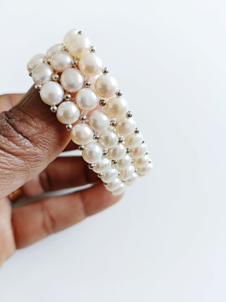 3 Row Pearl Bracelet 