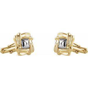 18K Yellow & Platinum Cufflinks - Whitestone Jewellery