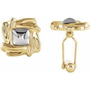 18K Yellow & Platinum Cufflinks - Whitestone Jewellery