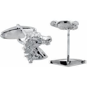 Sterling Silver Spirit of the Andalusian Breed Left Cufflink - Whitestone Jewellery