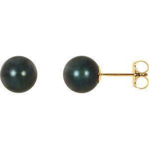 Black Akoya Pearl Stud Earrings - Whitestone Jewellery