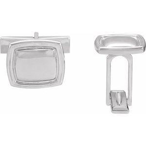 Sterling Silver 14x16 mm Square Cuff Links - Whitestone Jewellery