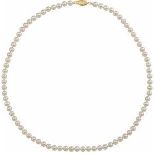 9-10mm White Cultured Freshwater Pearl Necklace
