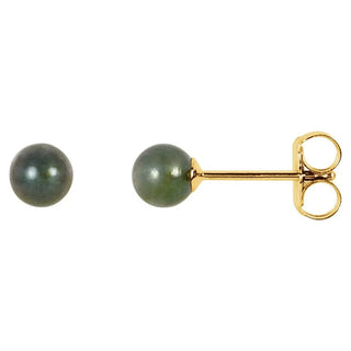 14K Cultured Black Akoya Stud Earrings