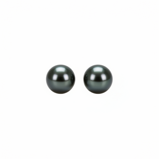 14K Cultured Black Akoya Stud Earrings