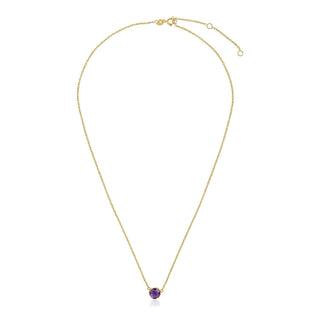 14K gold Amethyst pendant Necklace -Whitestone Jewellery