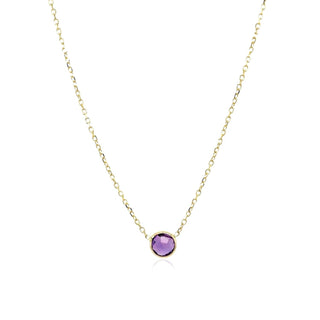 Purple Amethyst Gemstone  Pendant Necklace