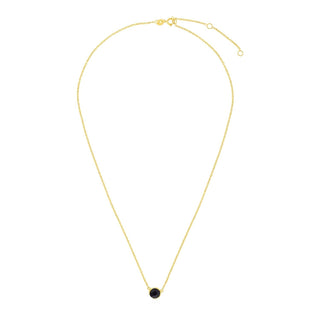 14K Gold Oynx Necklace - Whitestone Jewellery 