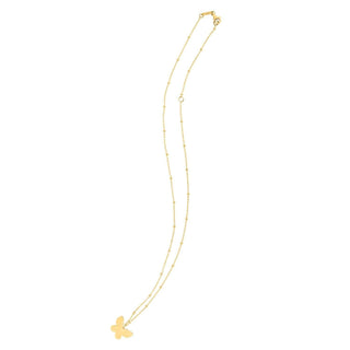 14k Yellow Gold Papillon Butterfly Necklace - Whitestone Jewellery