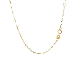 14k Yellow Gold 17 inch Necklace with Round Citrine - Whitestone Jewellery