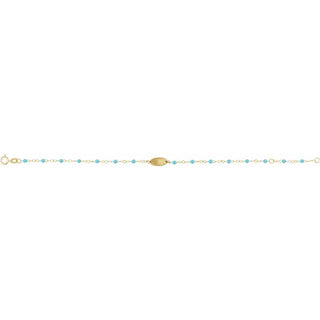 Engravable Bead Station Bracelet