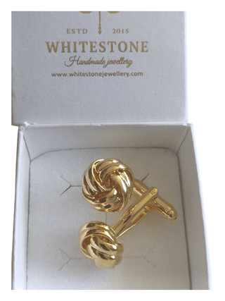 Gold Knot Cufflinks- Whitestone Jewellery