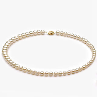 14k Gold Classic Freshwater Pearl Necklace 