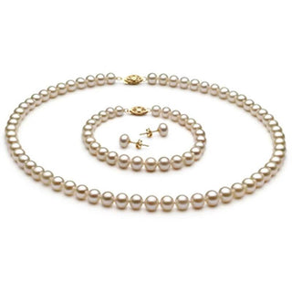 6-7mm Freshwater Pearl Necklace Set - Whitestone Jewellery