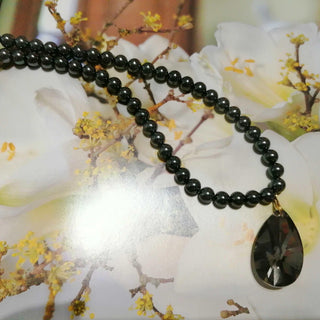 Ophelia Hematite Pendant Necklace Set - Whitestone Jewellery