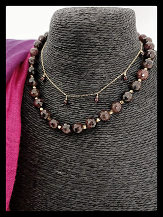 Ayesha Garnet Gemstone Necklace - Whitestone Jewellery