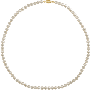 14K Yellow Cultured White Freshwater Pearl 16" Necklace