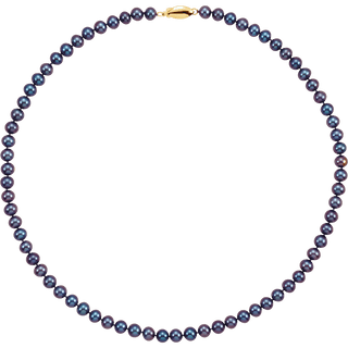 14K Yellow Panache®  Cultured Black Freshwater Pearl 16" Necklace