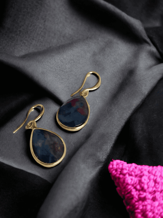 Abalone Pear-Shaped Earrings - Whitestone Jewellery