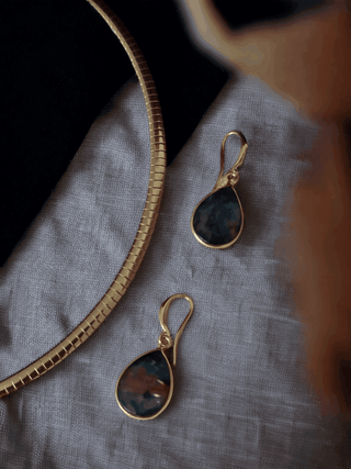 Abalone Pear-Shaped Earrings - Whitestone Jewellery