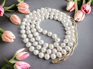 Celeste Cable Chain Pearl Necklace - Whitestone Jewellery
