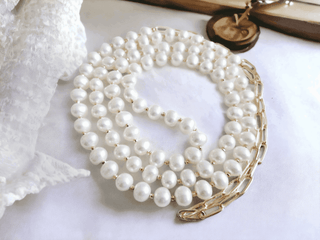 Celeste Cable Chain Pearl Necklace - Whitestone Jewellery