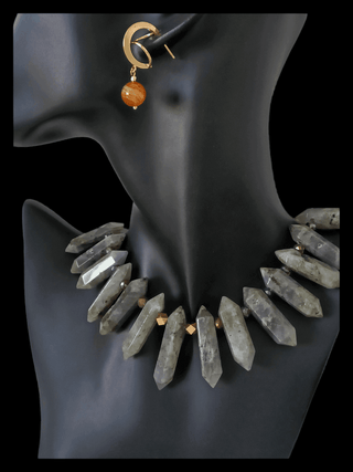 Amina Statement Gemstone Necklace