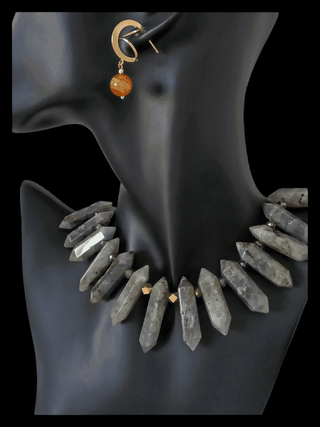 Amina Statement Gemstone Necklace - Whitestone Jewellery