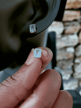 Blue Topaz Solitaire Earrings - Whitestone Jewellery