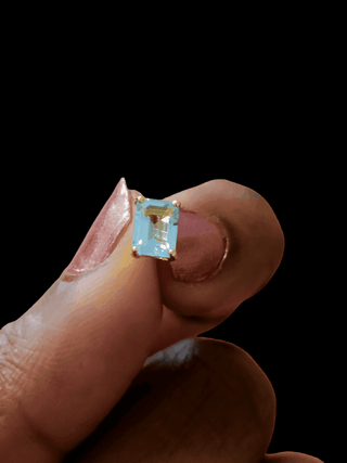 Blue Topaz Solitaire Earrings - Whitestone Jewellery