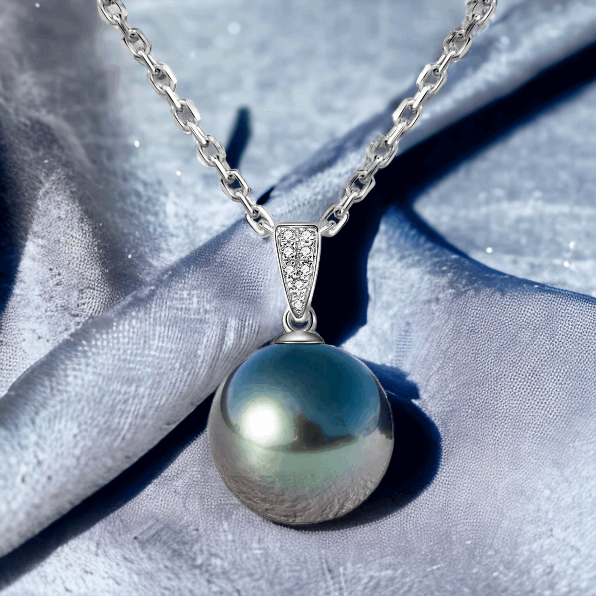Buy Sterling Silver Pearl Pendant Necklace, Single Pearl Necklace 0086  Online in India - Etsy