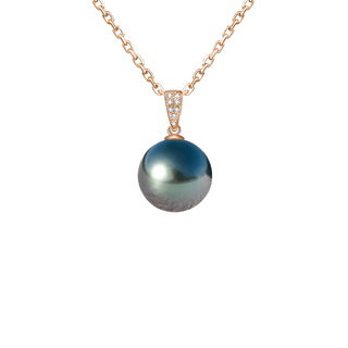 Single Black Tahitian Pearl Necklace- Whitestone Jewellery 
