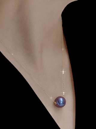 Purple Edison Pearl Necklace & Pendant