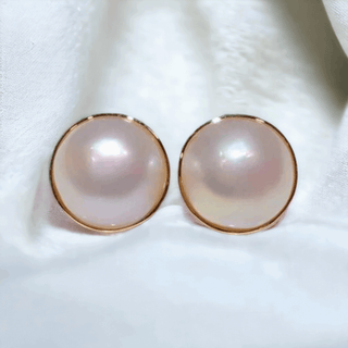 18K Mabe Pearl & Diamond Pendant Necklace - Whitestone Jewellery 