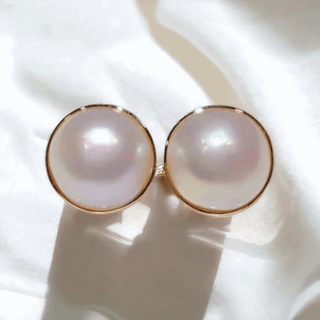18K Mabe Pearl & Diamond Pendant Necklace