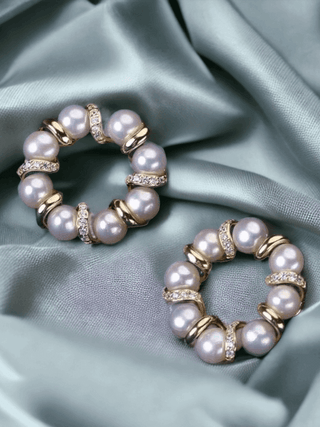 Ava-Rose Round Freshwater Pearl Earrings