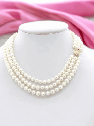 7-8mm Freshwater pearl Necklace - Whitestone Jewellery