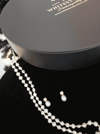 Odelia Dainty Pearl Necklace Set - Whitestone Jewellery